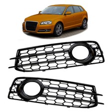 Nebelscheinwerfer vorne Blenden schwarz glänzend passend für Audi A3 Facelift