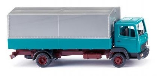 Wiking 043121 - 1/87 Flatbed Truck (MB LP 814) - Turquoise - New