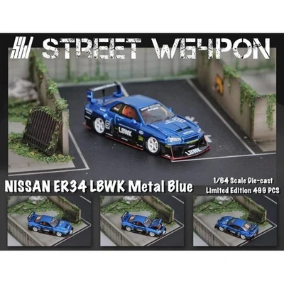 NISSAN Skyline (ER34) - #5 LBWK - blue / black - Street Weapon 1:64