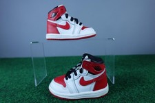 Jordan Air Jordan 1 Mid Shoes Toddler Size 5C Red White Nike Sneakers AQ2665-161