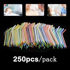 250Pcs Dental 3-Way Air Water Syringe Disposable Spray Tips Triple Nozzles Tubes