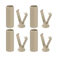 Metall SchnüRsenkel Spitzen, 4Stk SchnüRsenkel Kopf FüR SchnüRsenkel (Khaki)