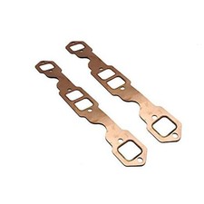 2PCS Exhaust Gaskets Replacement Square Port Copper Header Exhaust Gaskets