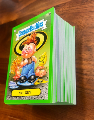 #ad Garbage Pail Kids GPK Green Day Complete 1a 50b GREEN set CHEAPEST ON EBAY $50.00