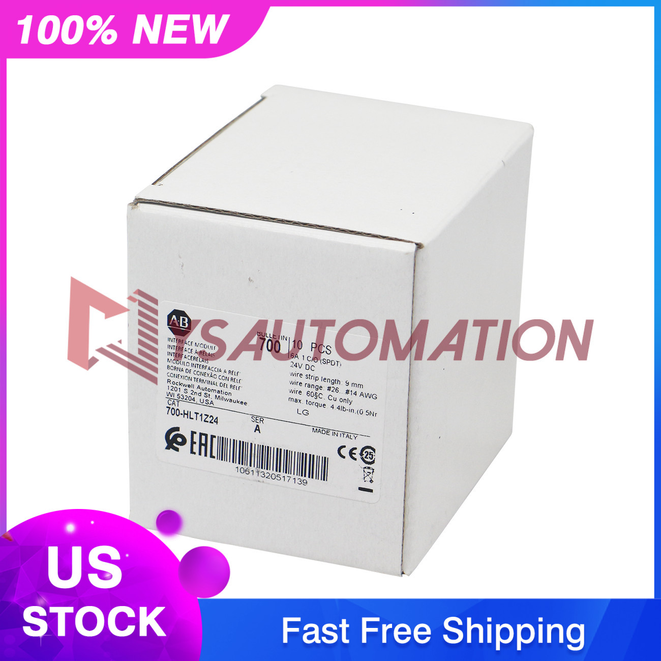 NEW 10PCS New Allen Bradley 700-HLT1Z24 700-HL Electromechanical Relay Output