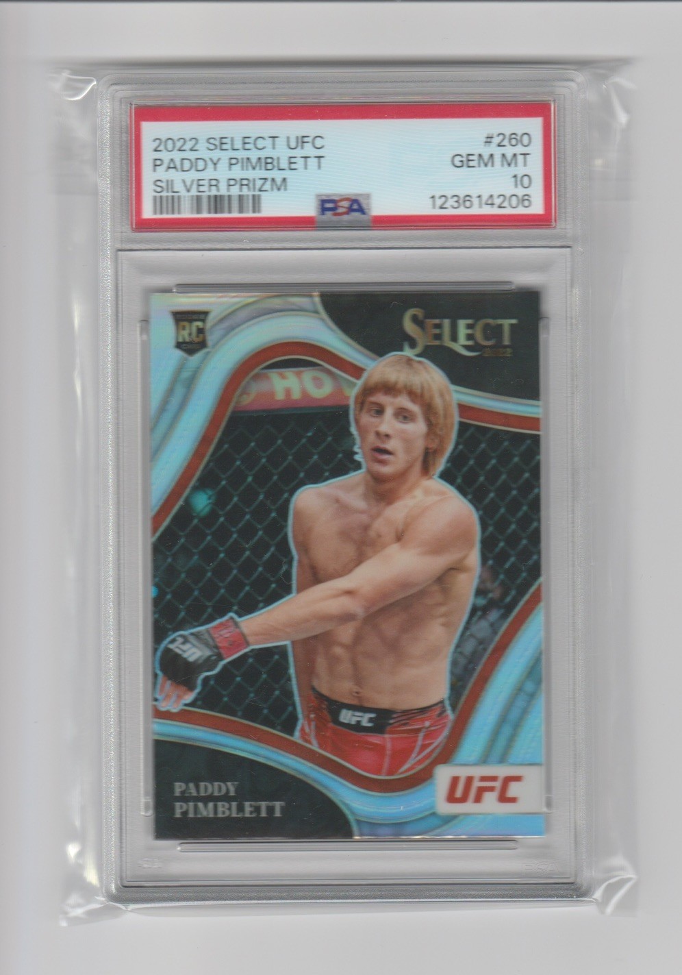 2022 Panini Select - UFC Paddy Pimblett Octagonside Silver Prizm Rookie #260 SSP