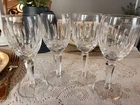 Vintage WATERFORD Crystal Kildare Claret Wine Glass stemware set of 4 MINT 7inch