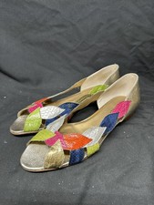 VANELI Womens shoes and Leather Leaf Open Toe...