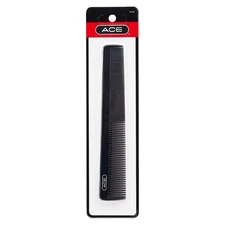 ACE All Purpose Hair Comb 7" Black Fine Comb Teeth for Thin Medium Hair Styling