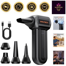 High Power 3-Speed Air Duster with 5 Nozzles for Electronics Outdoor Cleaning
