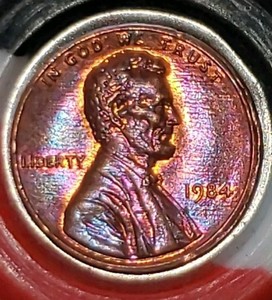 1984 Lincoln Memorial Cent Split Rim Error..Beautifully Toned Plus Free 