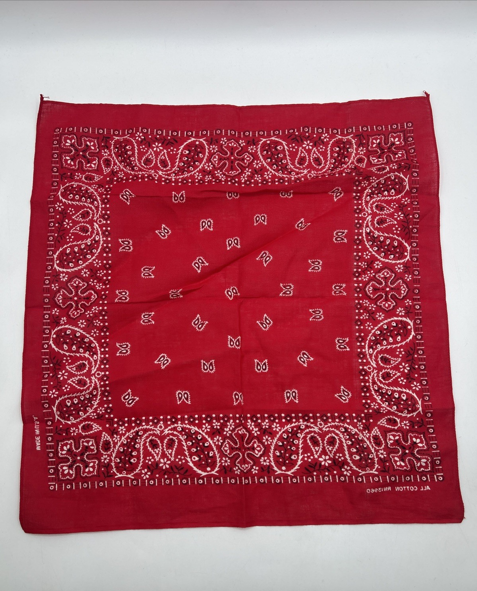 VTG 80s BANDANAS Crafted With Pride & Made In USA Blue Red White