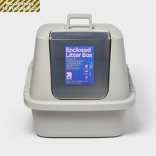 Cat Litter Box - Gray - XL - Polypropylene, All Ages, Cat