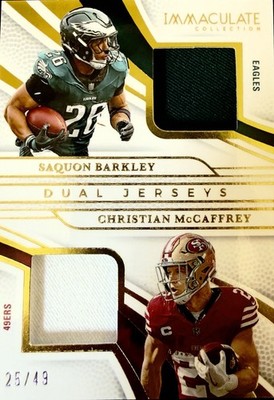 🔥SSP /49🔥2025 Saquon Barkley Christian McCaffrey Immaculate Dual Jerseys