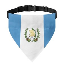 Guatemala Flag Printed Dog Bandana Adjustable Collar Scarf L Large Washable