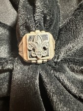 Vintage BSA Sterling Silver And Black Onyx Ring Men’s Size 10. 1930s-1960s