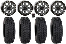 System 3 SB-7 15" Wheels Titanium (5+2) 33" RX600 Tires RZR Turbo S / RS1