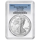 2024-S Proof $1 American Silver Eagle PCGS PR69DCAM FS Blue Label White Frame