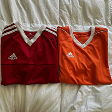 Lot of 2 Adidas ClimaCool kids Soccer Jersey Short Sleeves, Size M