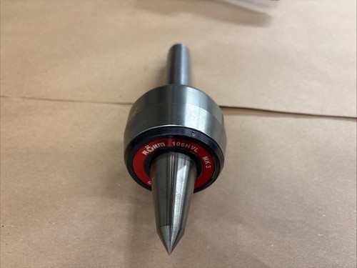 Rohm #3 Morse Taper 106HVL Live Center Excellent Condition, Good Center