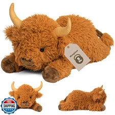 Wepop 5lbs Highland Cow Weighted Stuffed Animals, 22in Giant High