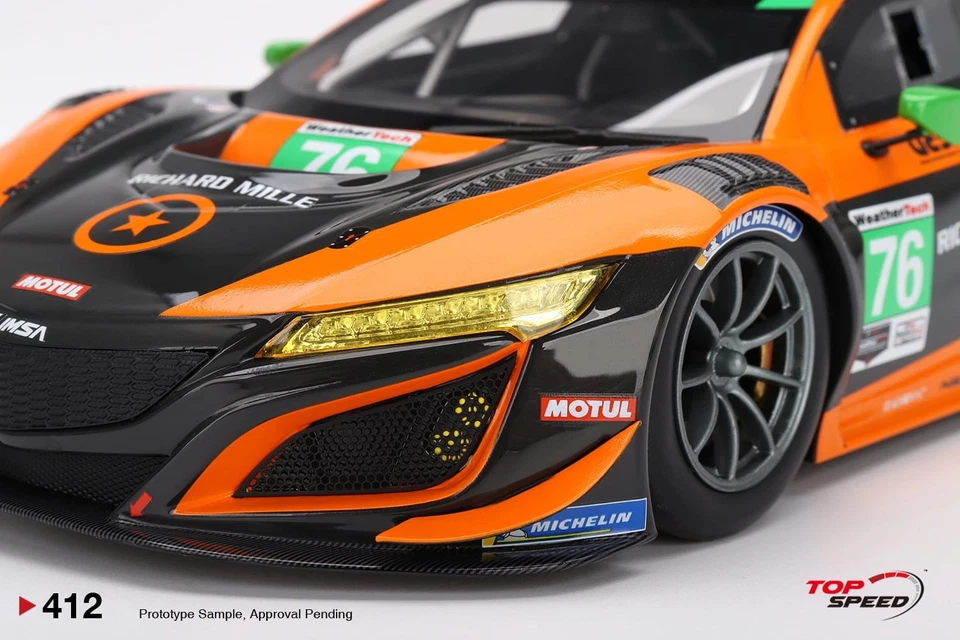1/18 Top Speed Acura NSX GT3 Evo NO.76 Compass Racing IMSA 2021 (TS0412) - Image 4 of 4