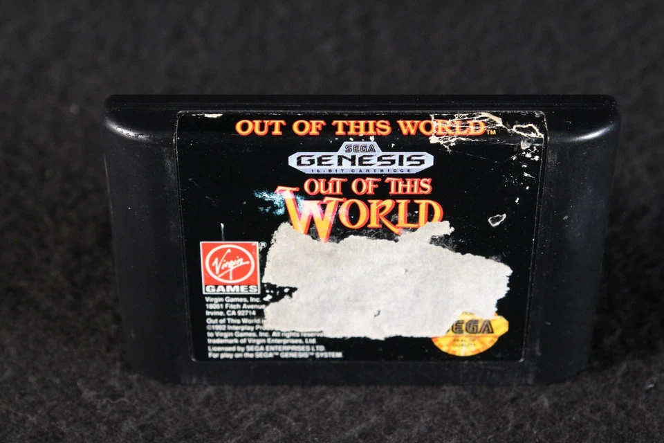 Sega Genesis Out Of This World vintage original video game loose cartridge 1994 - Image 3 of 4