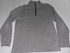 Banana Republic W/Polartec 1/4 Zip Pullover Sweater Mens XL Gray Heather NWOT 