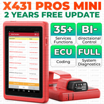 LAUNCH X431 Pros Mini 3.0 OBD2 Scanner Bidirectional Diagnostic Tool Key Coding