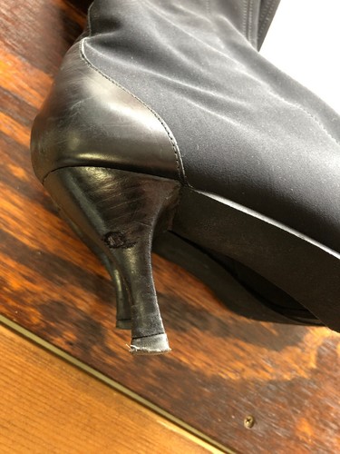 Donald J Pliner Knee High Boots Black 8 LEDA Peace Sign Peace For The Children - Picture 10 of 10