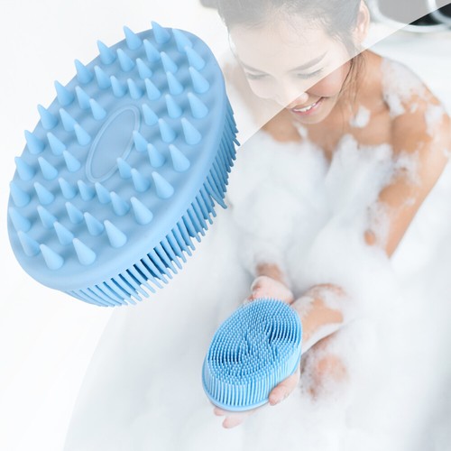 2Pcs Baby Shower Bath Brush Massage Shower Brushes for Home Travel