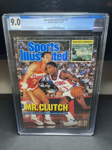 CGC 9.0 Newsstand Edition Sports Illustrated-Isiah Thomas-May 18 1987