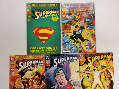 5 Action Comics DC Comic Books #687 688 691 692 693 Superman 25
