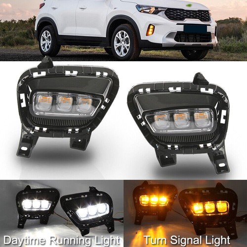 LED Daytime Running Lights For Kia 2020 2021 2022 DRL Turn Signal Fog Lamp eBay