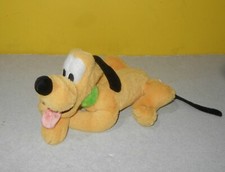 Disneyland Disney World Parks Pluto Laying Stuffed Bean Plush Animal Toy 10"