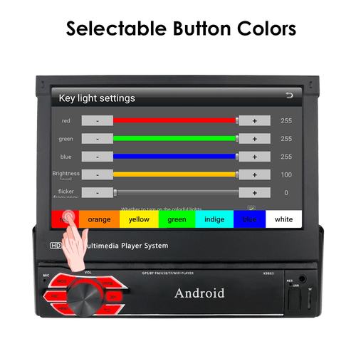 7" Detachable Car MP5 Player Android 2+32G GPS Nav Stereo Radio USB 1DIN Carplay - Picture 10 of 12
