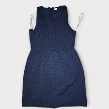 Women's Sleeveless J.Crew Minky Polka Dot Dress Size Medium Back Zip