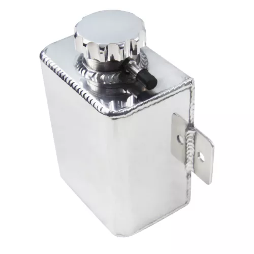 1235ml Aluminum Overflow Tank Bottle Coolant Expansion Catch Can Tank+Billet Cap - Picture 5 of 7