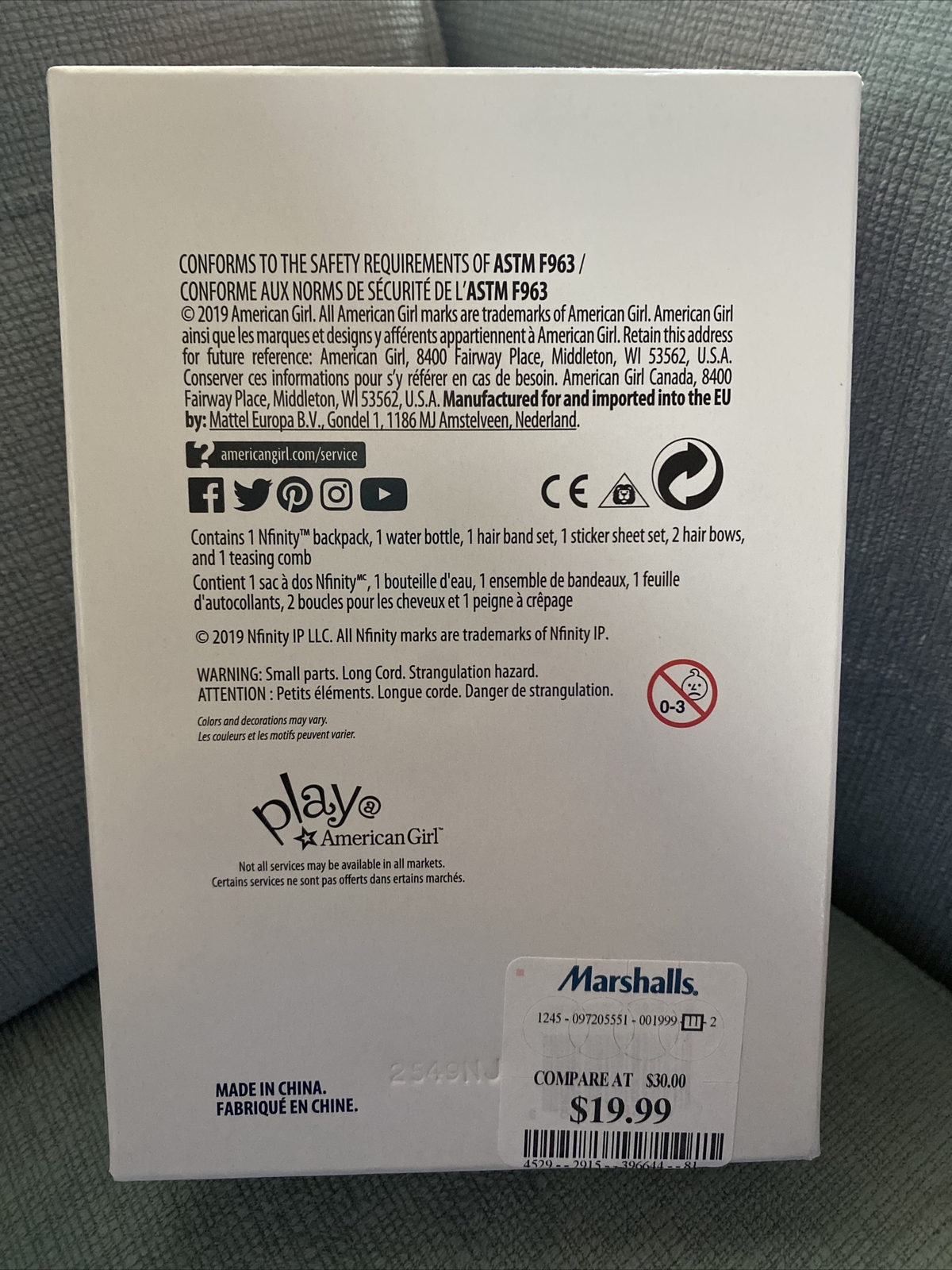 New American Girl 18" Doll NFINITY CHEER Accessories Set Backpack Hairbows eBay