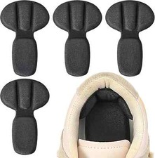 Back of Heel Cushion Pads 4Pcs Mesh Adhesive Heel Grips Inserts for Boots Black