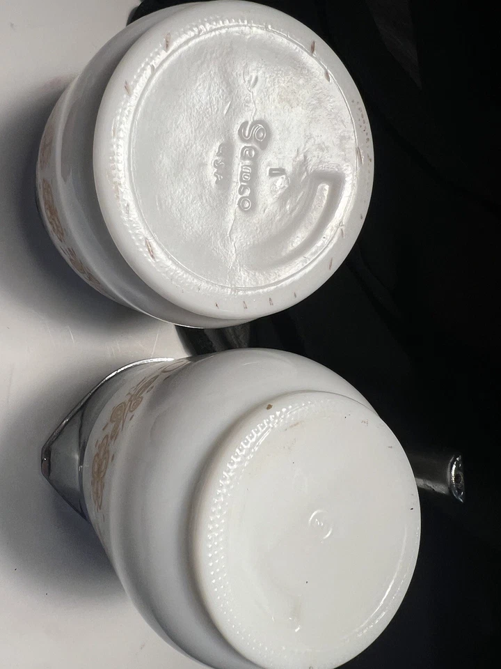 Винтажный желтый Gemco бабочка узор крем и сахар комплект - Изображение 4 из 4