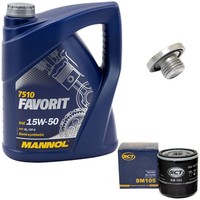 MotoröL ÖLfilter SM105 15W50 5Liter + ÖLablassschraube FüR Opel Astra Vectra B C