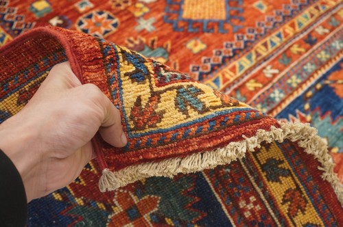 10 x 14 ft Rusty Red Samarkand Afghan Hand Knotted Wool Oriental All Over Rug - Picture 17 of 21