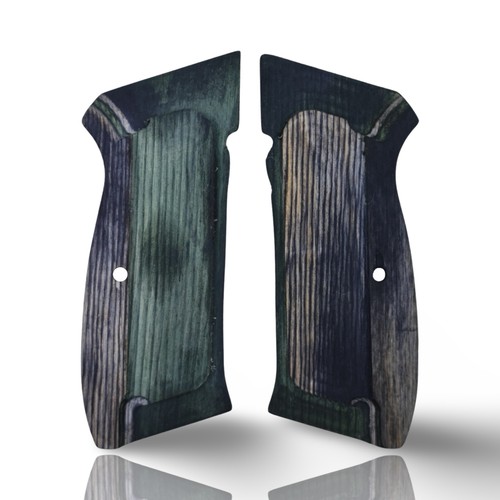 Empuñaduras Zib Serie Madera Laminada Empuñaduras de Pistola para CZ 75, Logo Medallón de Metal - Imagen 5 de 5