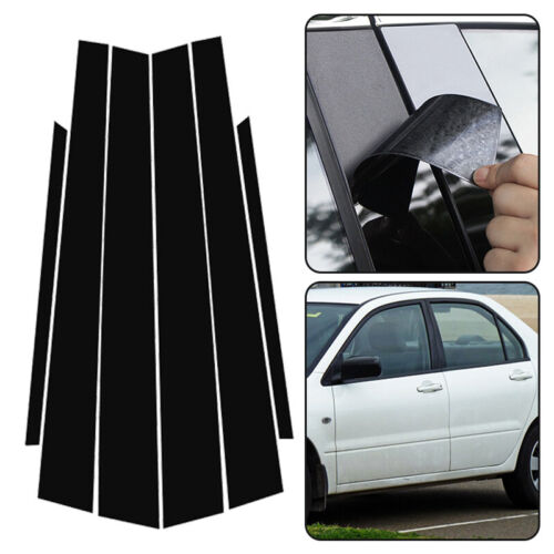 Window Pillar Posts Glossy Black Fit For Mitsubishi Lancer CS3 GLX 2000-2006 - Picture 4 of 17