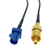 Fakra C blue Male plug to RCA male Connector RF Coaxial Jumper RG174 Cable