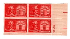 US Stamp Scott #1086, Alexander Hamilton Bicentennial, 3c,  Plate Block,  MNH