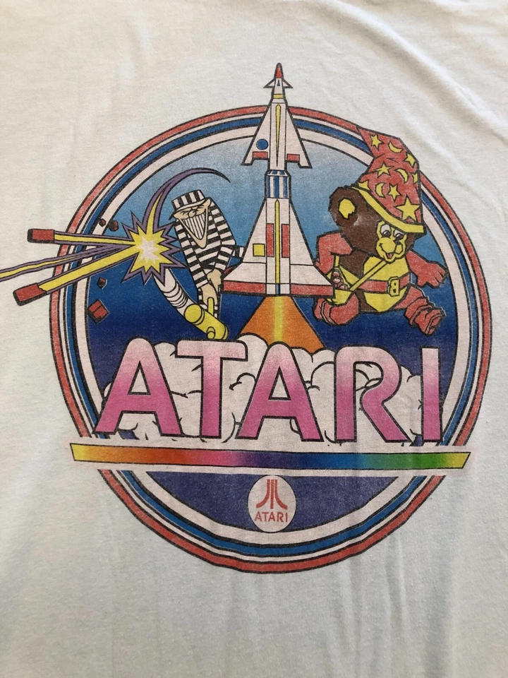 Camisa Atari Para Hombre 2XL Box Lunch Azul Algodón Gráfico Camiseta Foto 2 de 4