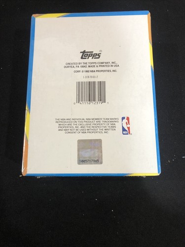 1992-93 Topps Basketball Series 1 Box Factory Sealed 36 Wax Packs Jordan Gold - Picture 7 of 7