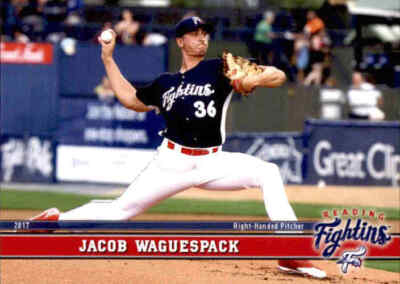 2017 Reading Fightins Update Grandstand #36 Jacob Waguespack Waco Texas TX Card